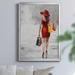 House of Hampton® City Shopping II by J Paul - Picture Frame Painting Print on Canvas Canvas, in Red/White | 30.5 H x 22.5 W x 1.5 D in | Wayfair