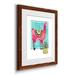 Indigo Safari Lovely Llama III - Picture Frame Painting Print on Paper in Blue/Green/Pink | 20 H x 17 W x 1.5 D in | Wayfair