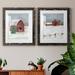 The Holiday Aisle® Christmas on the Farm I - 2 Piece Painting Print Set Paper in White | 24 H x 36 W x 1.5 D in | Wayfair