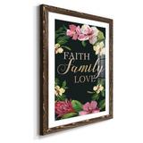 Winston Porter Faith Family Love - Picture Frame Textual Art Print on Paper Paper/Metal in Green/Red/Yellow | 32 H x 23 W in | Wayfair