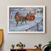 The Holiday Aisle® Sleigh Bells - Painting Print on Canvas Canvas, Solid Wood in Brown/Indigo/Red | 31.5 H x 23.5 W x 1.5 D in | Wayfair