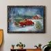 The Holiday Aisle® Christmas Delivery - Picture Frame Painting Print on Canvas Canvas, in Blue/Green/Red | 31.5 H x 23.5 W x 1.5 D in | Wayfair