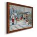 The Holiday Aisle® Santa's Hideaway-Premium Framed Canvas - Ready To Hang Canvas, Solid Wood in Gray/Red/White | 31.5 H x 23.5 W x 1.5 D in | Wayfair