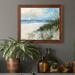 Highland Dunes Oak Island Sunrise - Painting Print on Canvas, Solid Wood in Blue/Green/White | 20 H x 17 W x 1.5 D in | Wayfair