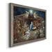 The Holiday Aisle® The Nativity - Painting Print on Canvas, Solid Wood in Blue/Brown | 31 H x 44 W x 1 D in | Wayfair