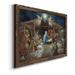 The Holiday Aisle® The Nativity - Painting Print on Canvas, Solid Wood in Blue/Brown | 31.5 H x 23.5 W x 1.5 D in | Wayfair