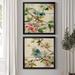 Lark Manor™ Birds & Blossoms I - 2 Piece Picture Frame Painting Print Set Canvas, Solid Wood in Blue/Green/Pink | 26.5 H x 53 W x 1.5 D in | Wayfair