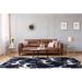 Blue/Navy 96 x 0.125 in Area Rug - Kaleen Forever Fauna Handmade Tufted Navy Area Rug Polyester | 96 W x 0.125 D in | Wayfair HFA02-22-810