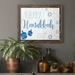 The Holiday Aisle® Happy Hanukkah - Graphic Art Print on Canvas Canvas, Wood in Blue/White | 20 H x 17 W x 1.5 D in | Wayfair