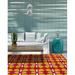 Red 114 x 0.25 in Area Rug - Kaleen Peranakan Tile Floral Handmade Tufted Indoor/Outdoor Area Rug Polyester | 114 W x 0.25 D in | Wayfair