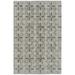 White 24 x 0.25 in Area Rug - Kaleen Peranakan Tile Floral Handmade Tufted Grey Indoor/Outdoor Area Rug Polyester | 24 W x 0.25 D in | Wayfair