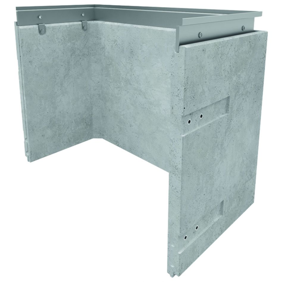 ACO Stahlaufsatz verzinkt Silber für Betonlichtschacht, 500x1270 mm, 50 mm Image