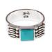 Tulum Fortress,'Men's Taxco Sterling Silver and Natural Turquoise Ring'