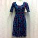 Lularoe Dresses | Lularoe Nicole Dress Size Xxs | Color: Black/Blue | Size: Xxs