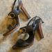 Gucci Shoes | Gucci Horsebit Black Open Toe Sandal Heel | Color: Black/Brown | Size: 7.5