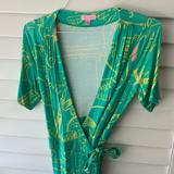 Lilly Pulitzer Dresses | Lilly Pulitzer Wrap Dress | Color: Green/Yellow | Size: M