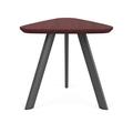 Lesro Willow Lounge Reception End Table Steel Legs High Pressure Laminate Top Wood in Gray/Black/Brown | 20 H x 20 W x 20 D in | Wayfair