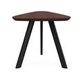 Lesro Willow Lounge Reception End Table Steel Legs High Pressure Laminate Top Wood in Black/Brown | 20 H x 20 W x 20 D in | Wayfair WL0520.SBK.TCW