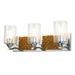 Rosdorf Park Stickles 3-Light Dimmable Vanity Light, Glass in Gray/Yellow | 8 H x 22.25 W x 6.125 D in | Wayfair 873CABFF367C40D981F54A78D1DEEB12