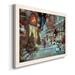 The Holiday Aisle® Paris Christmas - Painting Print on Canvas, Solid Wood in Blue/Brown/Red | 31.5 H x 23.5 W x 1.5 D in | Wayfair