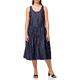 Love Moschino Women's Embroidered Allover Ladybirds_Chambray Sleeveless Dress, Blue (Embroidery 8001), 12 (Size: 42)