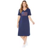 Plus Size Women's Mayfair Park A-line Dress by Catherines in Navy Flag (Size 2X)