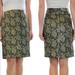 J. Crew Skirts | J. Crew Collection Green Gold Silk Floral Lace | Color: Gold/Green | Size: 2