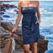 Athleta Dresses | Athleta Wear Anywhere Strapless Dress Euc | Color: Blue | Size: 6