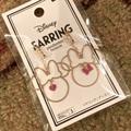 Disney Jewelry | Gold Tone Minnie Mouse Silhouette Clip On Earrings | Color: Gold/Red | Size: Os