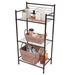 Winston Porter Aimon 10.63" W x 35.83" H x 17.32" D Free-Standing Bathroom Shelves Metal in Black | 35.83 H x 10.63 W x 17.32 D in | Wayfair