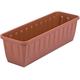 Rammento Large 60cm Terracotta Planters - Set of 6, Plastic Trough Planters with Rippled Design, Ideal for Outdoor Gardening, Suitable for a Range of Plants
