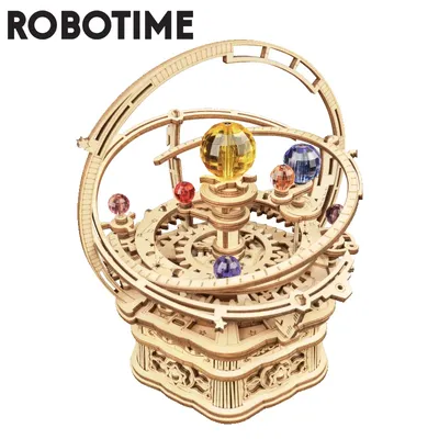 Robotime Rokr – Kit de construction de maquettes en bois 84 pièces assemblage de blocs boîte à