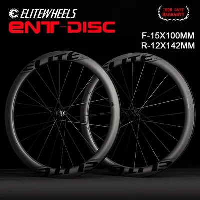 ELITEWHEELS-Jeu de roues en carbone avec frein à disque ENT moyeu de vélo de route 1423 rayons
