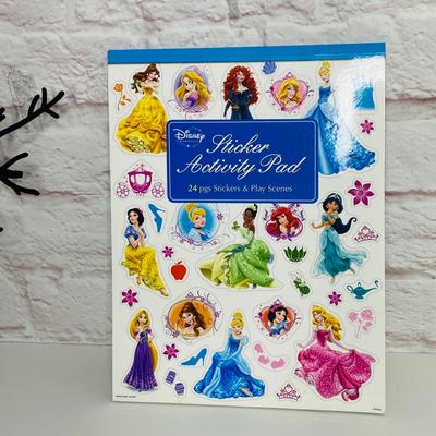Disney Toys | Disney Activity Sticker Pad 24 Pgs Princess Scenes | Color: Blue/Pink | Size: Osg