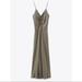 Zara Dresses | Maxi Dress | Color: Silver | Size: Xs