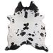 Black/White 84 x 72 x 0.25 in Area Rug - Loon Peak® Natural Hair Handmade Cowhide Area Rug Cowhide | 84 H x 72 W x 0.25 D in | Wayfair