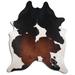 Brown 84 x 72 x 0.25 in Area Rug - Loon Peak® Natural Hair Handmade Cowhide Area Rug Cowhide | 84 H x 72 W x 0.25 D in | Wayfair