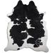 Black/White 84 x 72 x 0.25 in Area Rug - Loon Peak® Natural Hair Handmade Cowhide Area Rug Cowhide/Leather | 84 H x 72 W x 0.25 D in | Wayfair