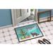 The Holiday Aisle® Jacklynne Suphalak Cat Merry Christmas Indoor Or Outdoor Mat 24X36 CK4803JMAT_Wildlife Synthetics | 24 W x 36 D in | Wayfair