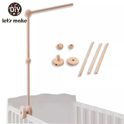Let's Make-Cloche de lit en bois pour bébé support de jouet support de bras hochets mobiles