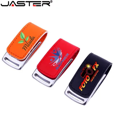 JASTER – clé usb en métal et cuir support à mémoire de 4GB 8GB 16GB 32GB 64GB vente en gros