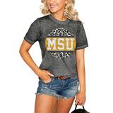 Women's Charcoal Montana State Bobcats Scoop & Score Boyfriend T-Shirt