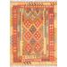 "Pasargad Home Kilim Collection Hand-Woven Lamb's Wool Area Rug- 4' 9"" X 6' 6"" - Pasargad Home 046943"