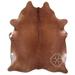 Brown 72 x 0.25 in Area Rug - Loon Peak® Natural Hair Handmade Cowhide Area Rug Cowhide | 72 W x 0.25 D in | Wayfair