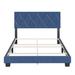 Latitude Run® Boyd Diamond Linen Platform Bed Upholstered/Linen in Blue | 47.5 H x 42.9 W x 81.5 D in | Wayfair 0C75BFFDC3854729865D0A83024F77B6