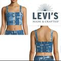 Levi's Tops | H.P.Nwt! Levi's Tie Dye Japanese Denim Crop Top Small | Color: Blue | Size: S