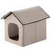 Beige "Hush Puppy" Electronic Heating and Cooling Smart Collapsible House, 19" L X 16.5" W X 16.5" H, Small, Off-White