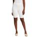 Plus Size Women's Everyday Stretch Cotton Bike Short by Jessica London in White (Size 18/20)