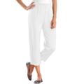 Plus Size Women's 7-Day Knit Capri by Woman Within in White (Size M) Pants