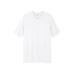Men's Big & Tall Shrink-Less™ Lightweight Longer-Length V-neck T-shirt by KingSize in White (Size 3XL)